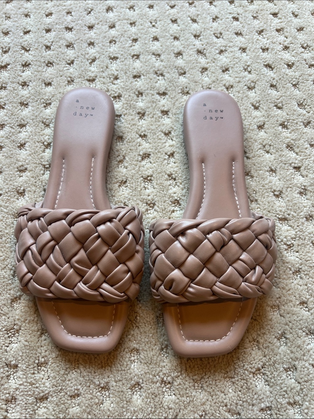 a new day Blush Braided Slide Sandals - Women